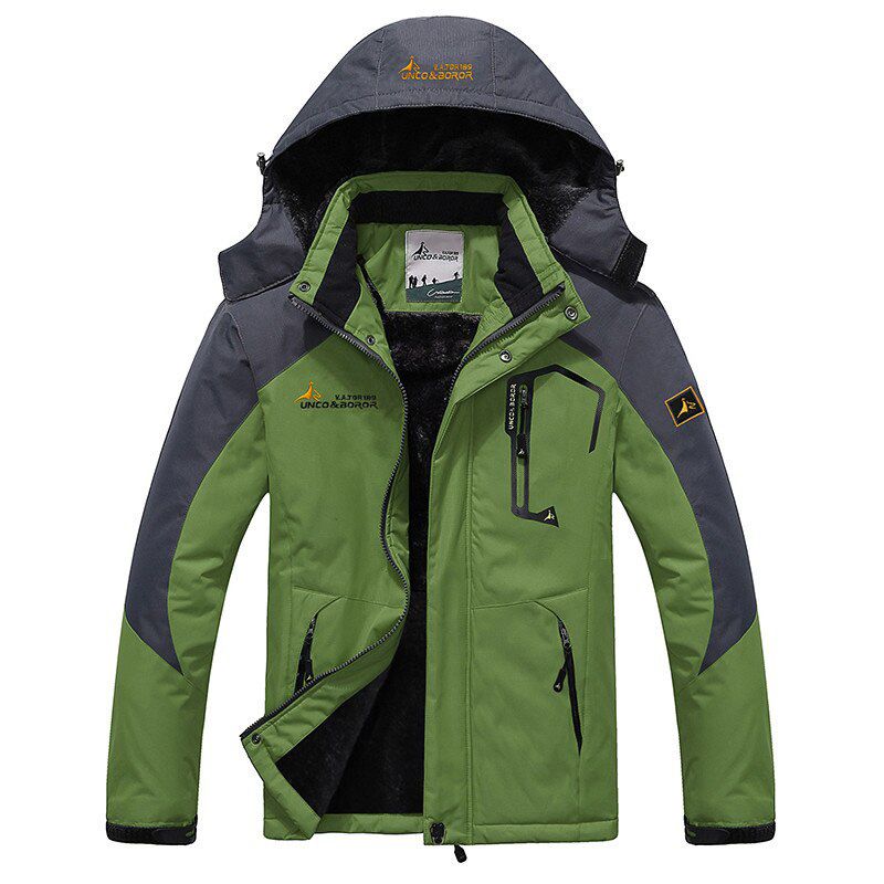 Winter Jacket Men 5XL 6XL Thick Warm Parka Coat Waterproof Mountain Jacket Pockets Hooded Fleece Windbreaker Jacket Men Coats