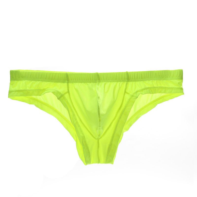Men's Transparent Mens Briefs Bulge Sexy Man  Ropa Interior Hombre Ice Silk Low-rise Sheer Underpants Shorts