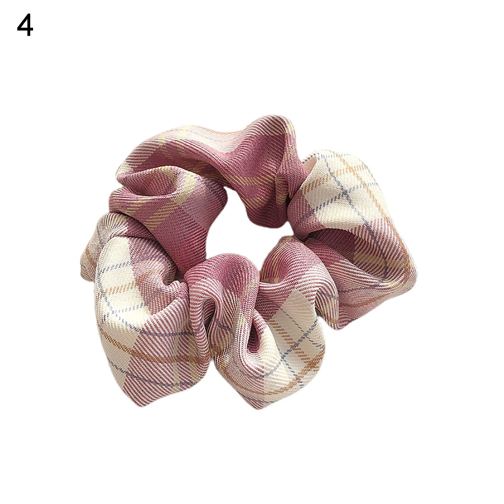 Korean Plaid JK Cloth Sweet Elastic Rope Hair Ring Female BM Style Hairband