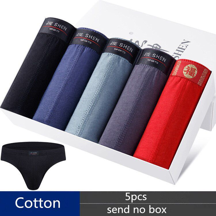 5pcs/lot 100% Cotton Briefs Mens Comfortable Underpants Man Plus Size 5XL Drop shipping Sexy