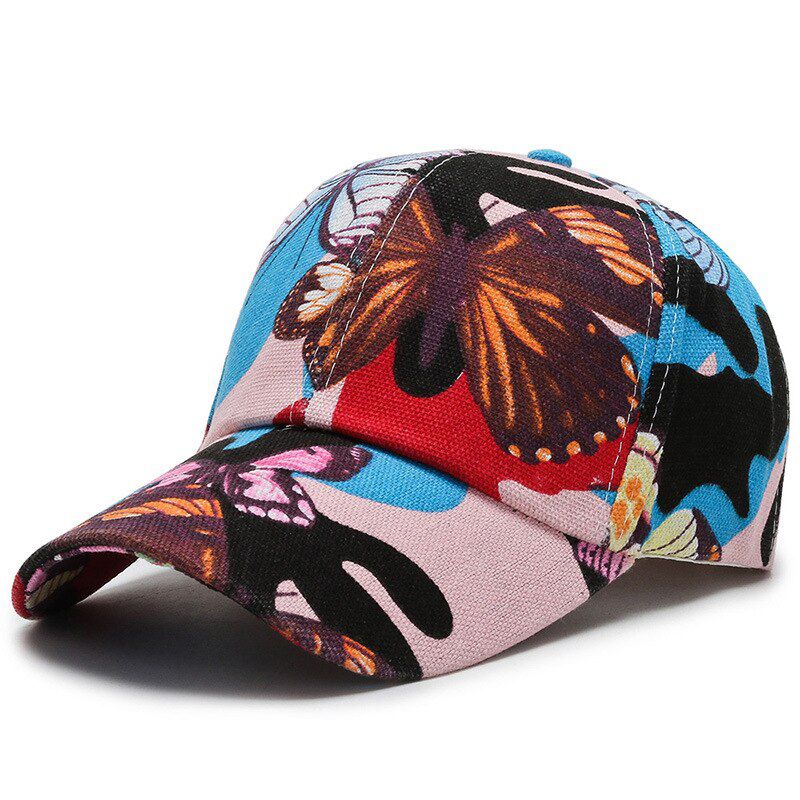 Helisopus Canvas Printed Baseball Caps Men Women Outdoor Sports Visor Hat Fashion Casual Adjustable Dad Hats