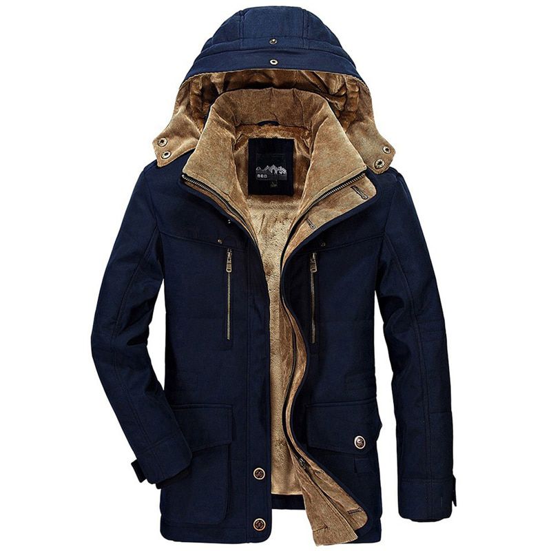 winter Jacket parka men L-5XL 6XL Middle age parka Mens coat Plus velvet thickening warm coats men's casual hooded jackets17029