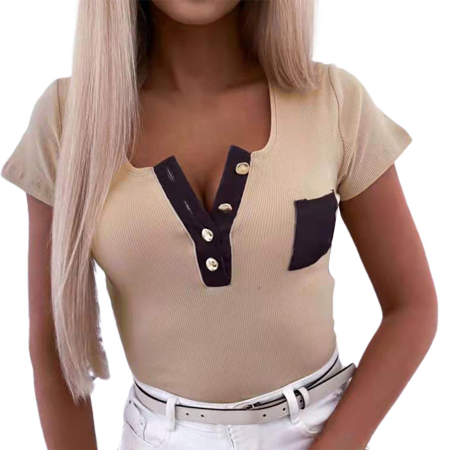 Women Shirt Anti-ling Comforle Touching Female Shirt