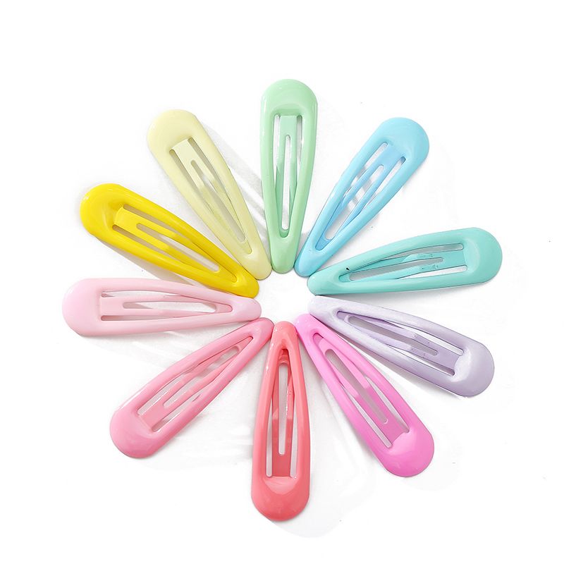 Yfashion 10Pcs Women Candy Color Hair Clip of Ins Style rendy Alloy Clip for irl Bobby Pin Snap Clip Side Hairpin color