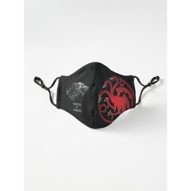 Game Of Thrones Targaryen & Stark House Dragon Wolf Logo   Six Layer Face Mask Tiktok Mask For Men And Women Gaming Mask With Adjustable Ear Loop And Digital Print Face Mask Graphics Print Anime Mask - Mask