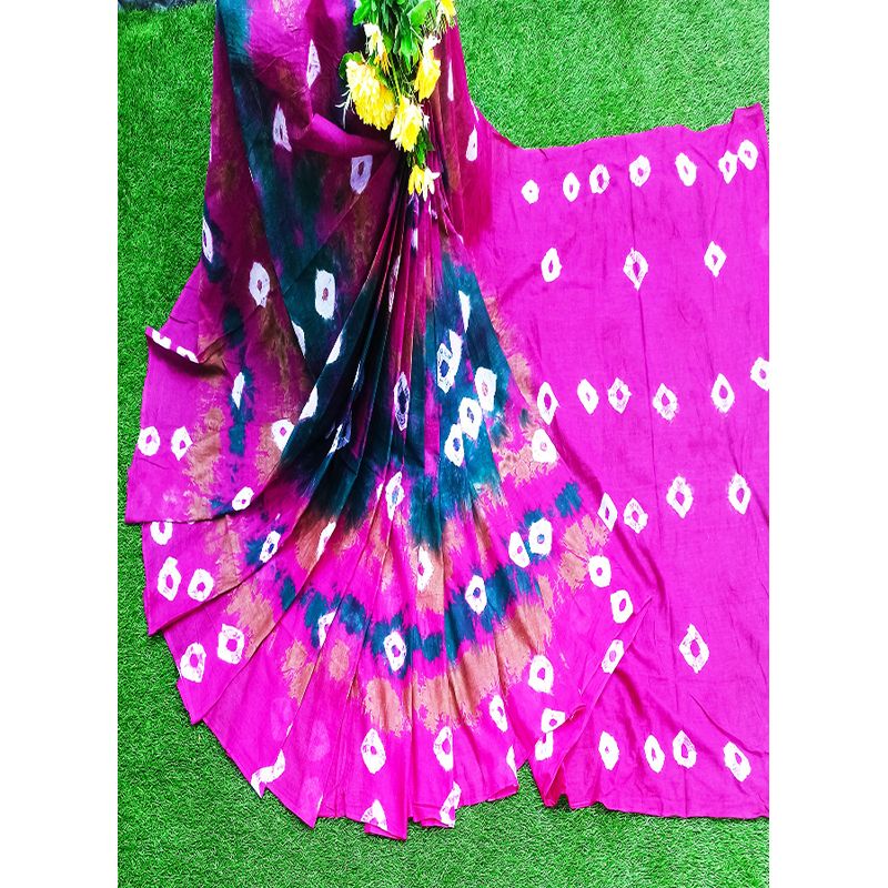 Batik Print  Saree 12 Hand  For Women