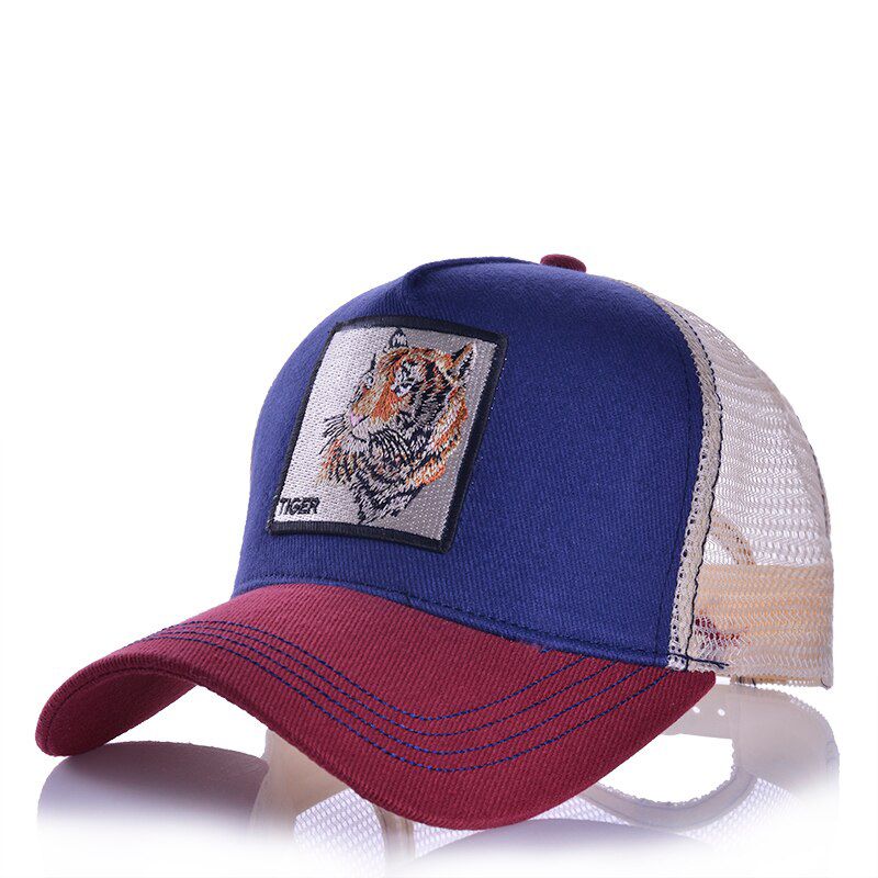 1pc Embroidered Baseball Caps Men's Women's Universal Adjustable Outdoor Shade Animal Dad Truck Driver Mesh hats