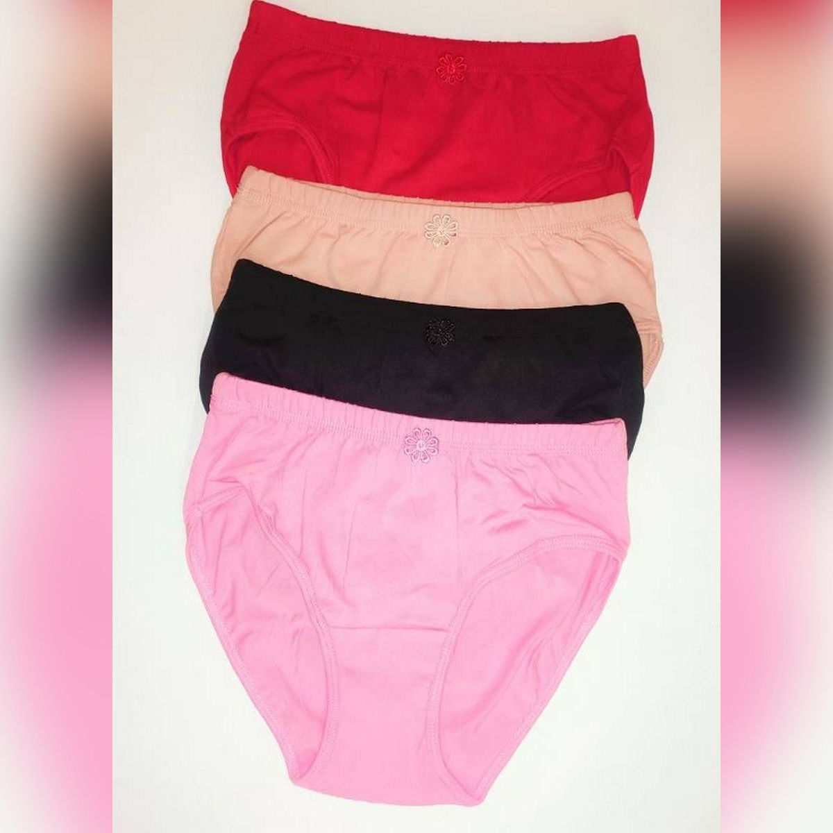 Pack of 4 Soft Cotton Modern Colorful Saxy Penty For Women - Panty - Panty