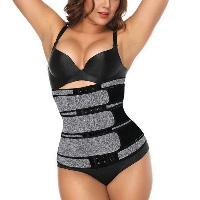 SURE YOU LIKE  High Waist Trainer Body Shaper Plus Size Women Waist Trainer Belly Control Sweat Belt Lady Slimming Shapewear