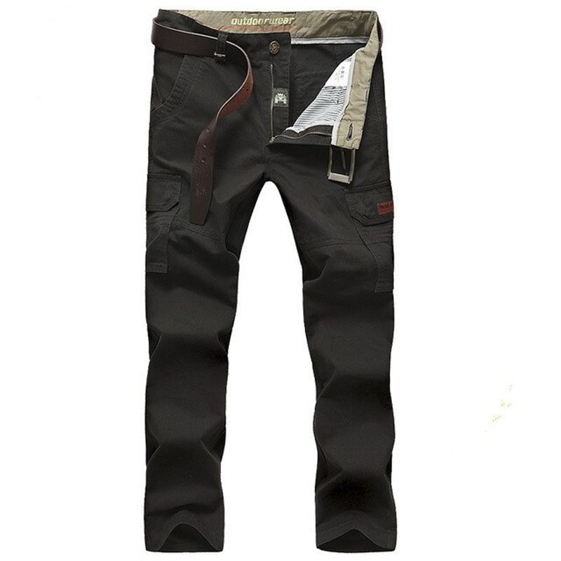 Men's Overalls   Cargo Pants Men Cotton Baggy Pants Male Multi-pockets Casual Long Trousers Men Plus Size Clothing