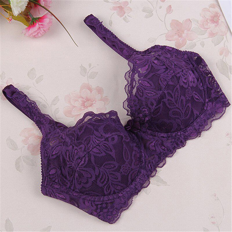 Floral Lace Padded Bra Thin ralette bras for women Adjuted Underwear Women Lace Bra Brassiere  Lingeries