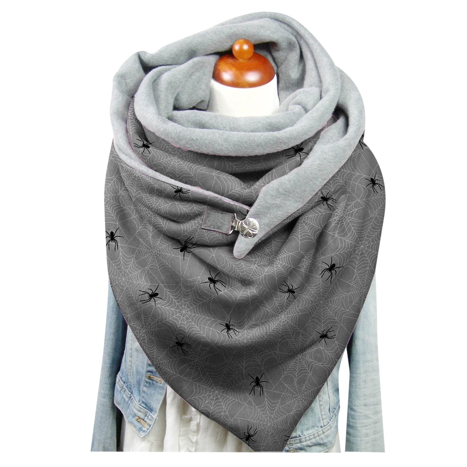 2020 Fashion Winter Scarf For Women Printing Button Soft Wrap Casual Warm Scarves Shawls Scarf Foulard Femme Neck Bandana