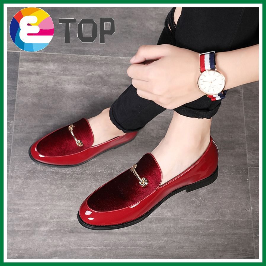 Fashion Pointed Toe Dress Shoes Men Loafers Patent Leather Oxford Shoes for Men Formal Mariage Wedding Shoes