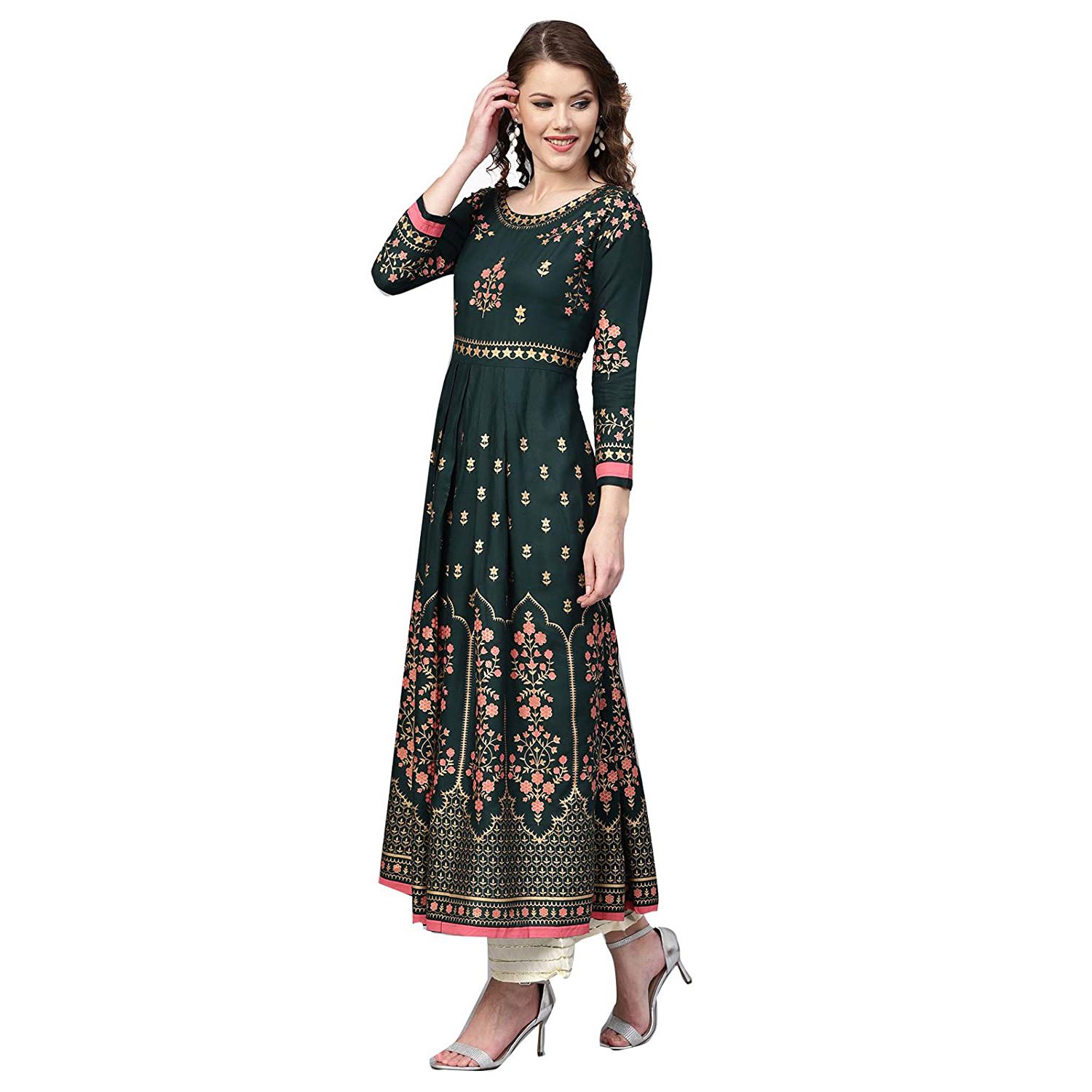 Ready Made Beautiful Designer Ethnic Anarkali High Quality Printed Kurti Dress for Woman-13