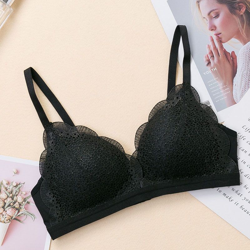 Perfering Bra Lingerie Femme Super Push Up Bra For Women Underwear Bralette Seamless Brassiere  WireFree Soutient Black Bras