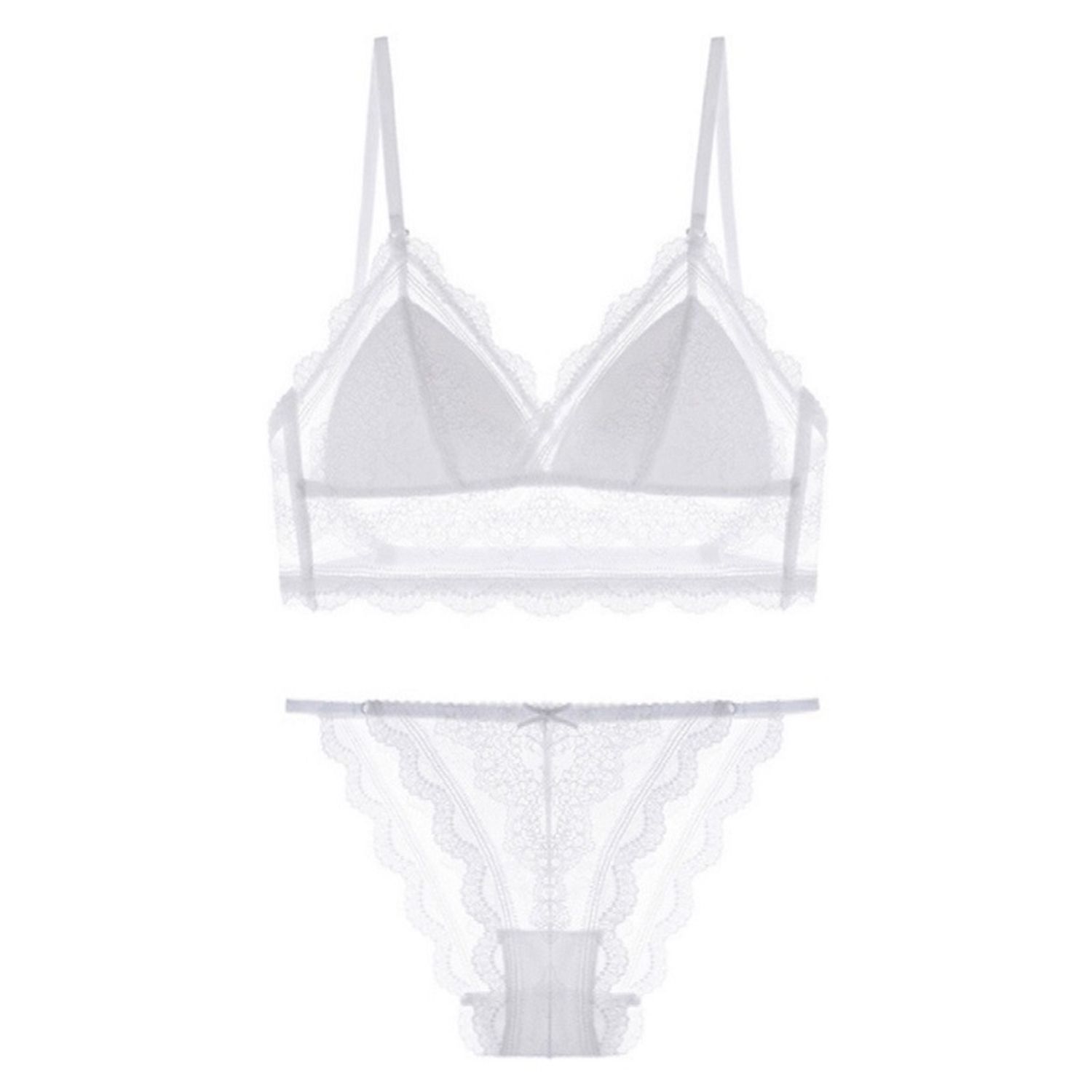 Bra Panties Sets U-type  y Lace Women Floral Print Bralette Thongs Set for Daily Life
