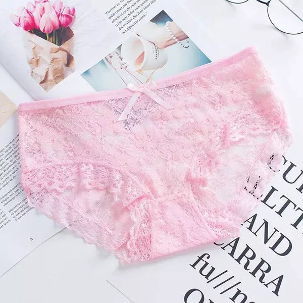 2 Pc Soft And Comfortable Panties Women Daily Underwear Thin Cotton Female Ladies Panties Pink