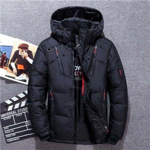 Men's Jackets Winter Warm Hooded Coat Long Sleeve Cotton Jacket Zipper Outdoor Waterproof Male Outwear Casual Mens Overcoat