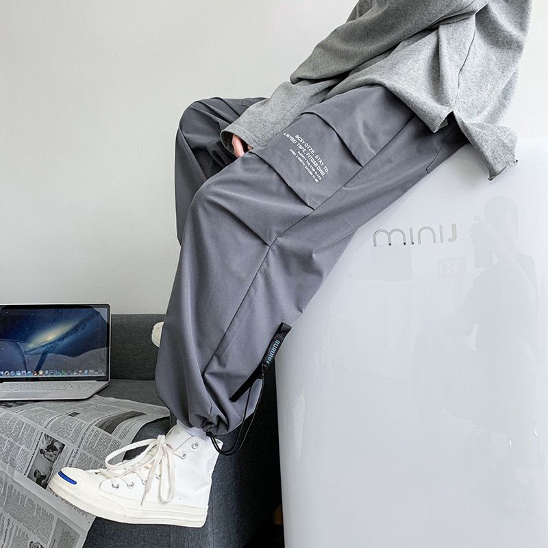 Black Cargo Pants Men‘s  Hop Streetwear Fashion Jogger Harem Trousers Man Casual Sweatpants New Male Pants Big Size