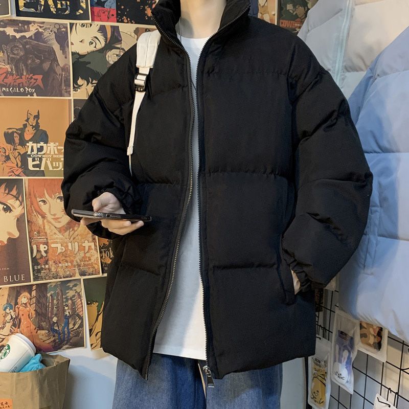 Men Harajuku Colorful Bubble Coat Winter Jacket Men Streetwear Hop Parka Korean Cotton Jackets Couples warm Cotton coat