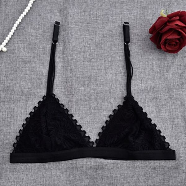 Arherigele  Woman Bra Floral Lace Bra Wire Free Bralette Lingerie Female Seamless Unpadded Transparent Brassiere Intimates