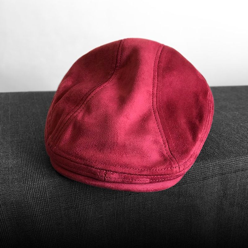 Autumn Winter Men Cap Hats Berets British Western Style Wool Advanced Flat Ivy Cap Classic Woman Vintage Suede Beret BLM210