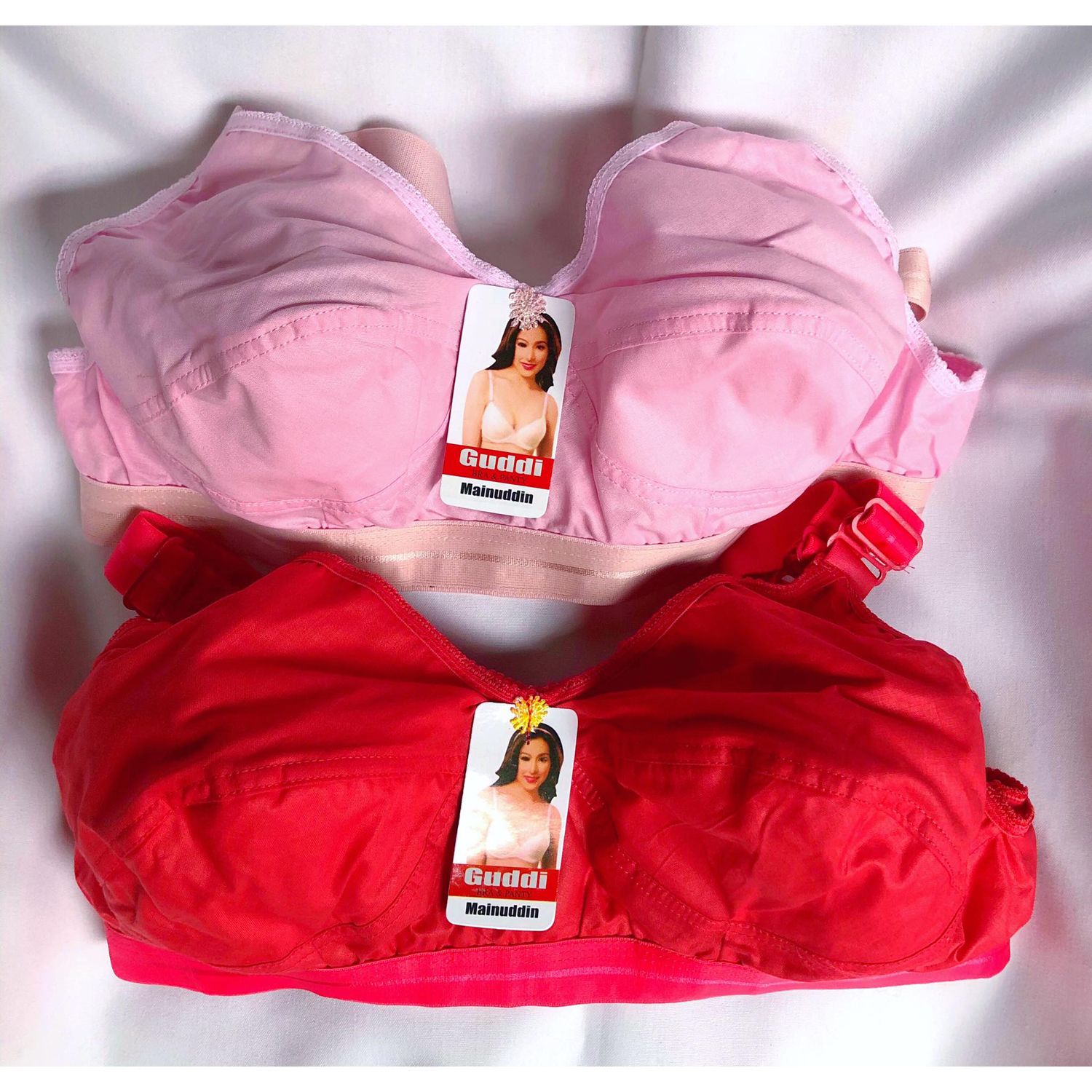 3 Step Cotton Indian Guddi Bra Full Cup Size - ( 2 pieces )
