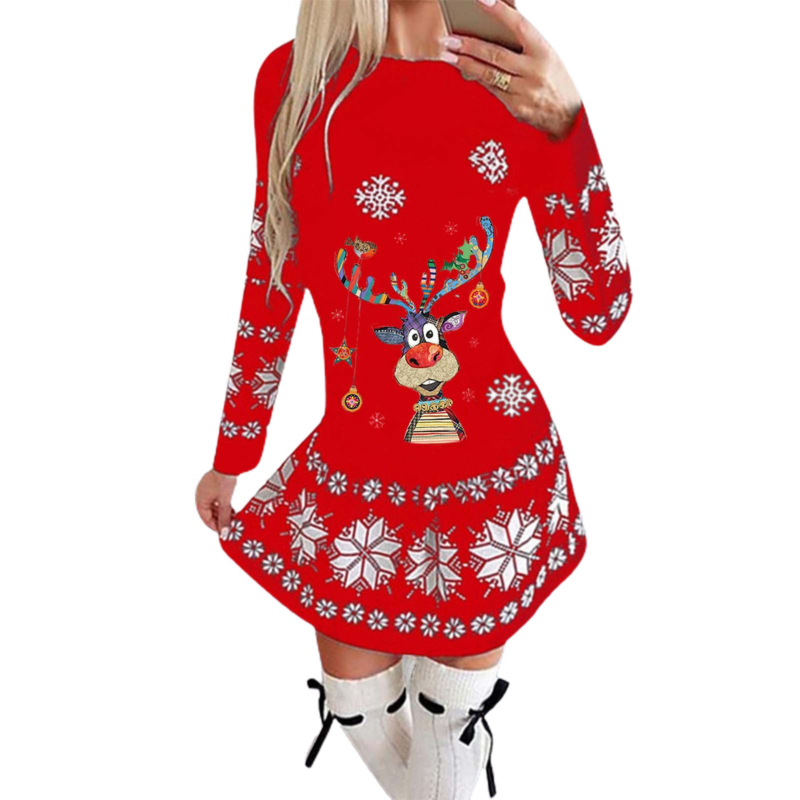 Mini Dress Eco-friendly Christmas Home Party Dress