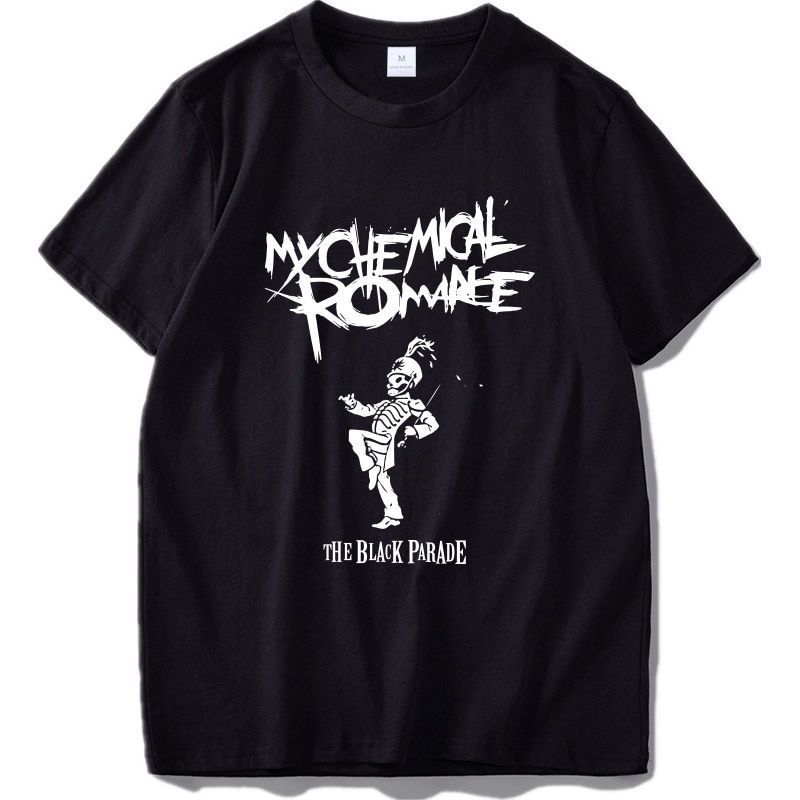 My Chemical Romance T shirt Letter Print Men Women Fashion Cotton Oversized T-shirts Kids Boy Hop Tees Tops Black Clothes