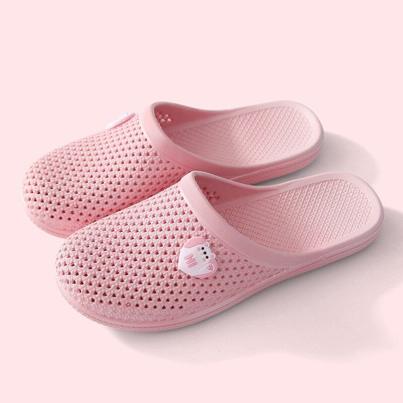 Female Home Slippers Close Toe Cut-out Summer Shoes Woman Slides Anti-slip Outside Ladies Beach Bathroom Slippers SH339