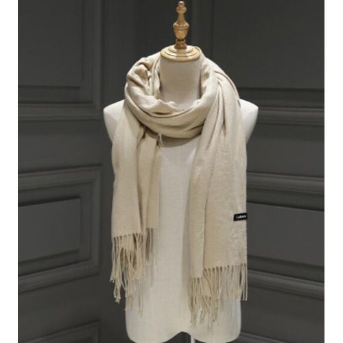 Women Solid Color Cashmere Scarves With Tassel Lady Winter Autumn Long Scarf Thinker Warm Female Shawl  Men Scarf