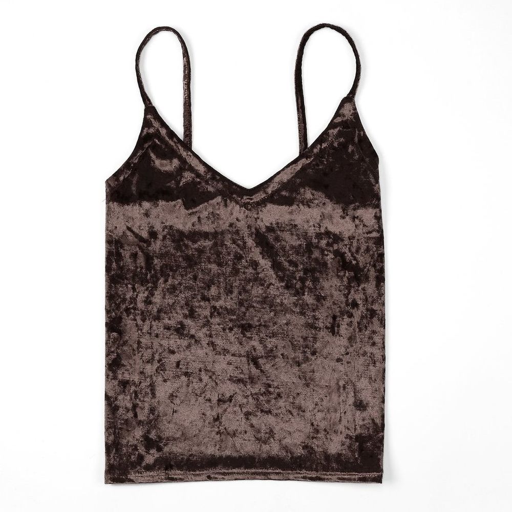 MA Sexy Women Summer Top Velvet Strap Tops Camisole V-Neck Sleeveless Casual Vest