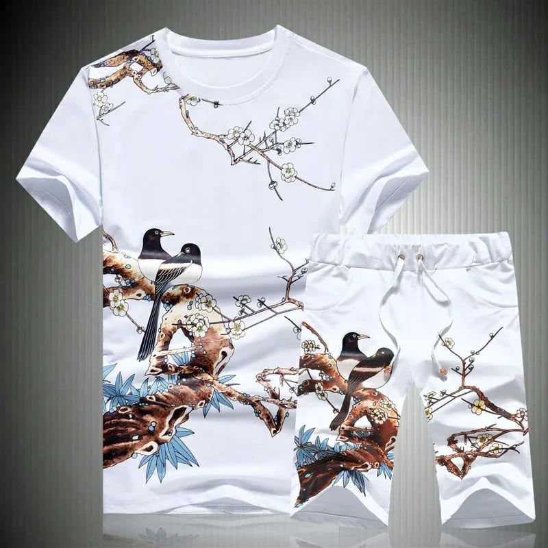 White Printed Exclusive Summer Combo T-Shirt & Pant - T Shirt For Man - T Shirt For Man - T Shirt