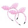 2Pcs Kids Girls Dot Stripes Plaid Print Rabbit Ear Hair Hoop Headband Hairband