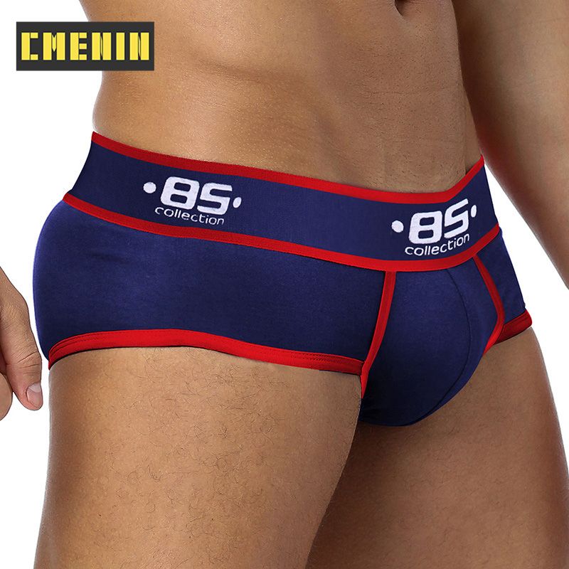 CMENIN Soft BS (1 Pieces) Quick Dry Spandex  Underwear Men Jockstrap Briefs U Convex Men Underpants Male Panties Letter Mens Innerwear BS145