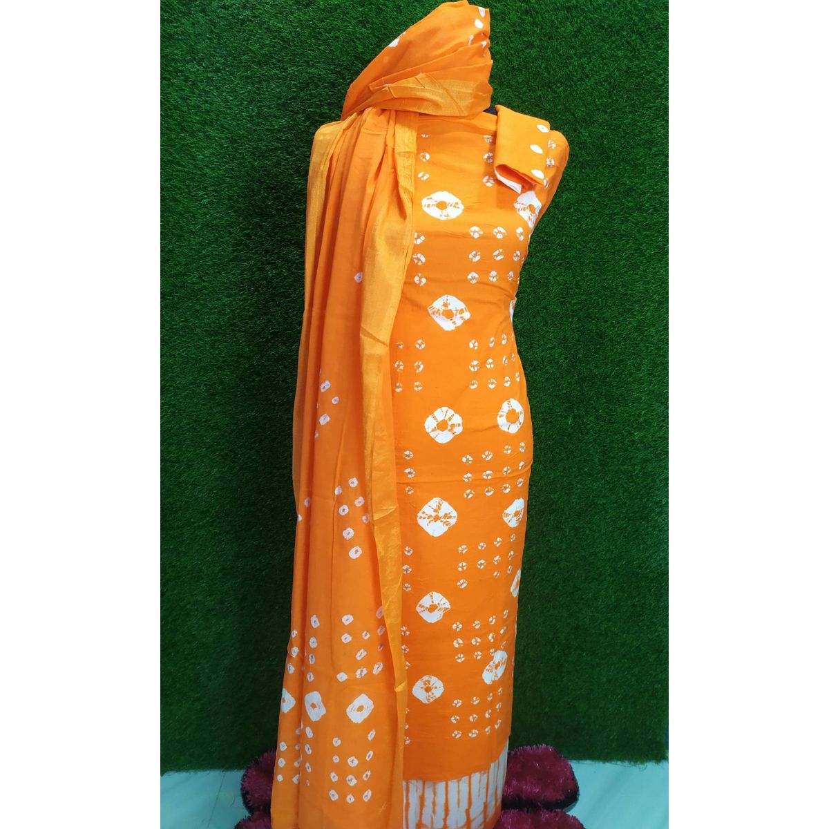 Unstitched Batik Cotton Salwar Kameez For Women (3pcs)
