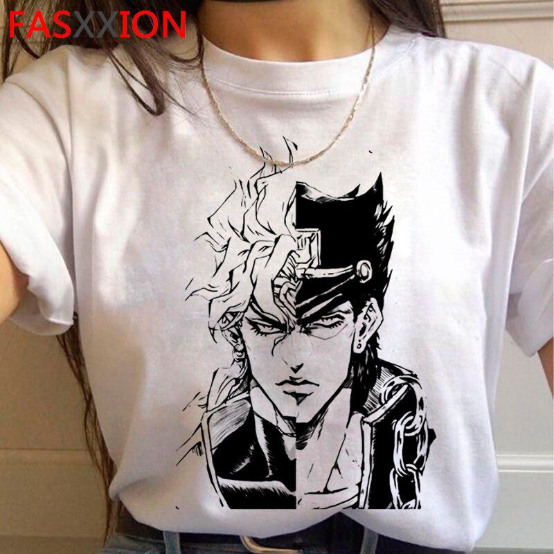 Jojo Bizarre Adventure T Shirt Men Japanese Anime Summer T-shirt Kawaii Jojo Graphic Tshirt Cute Uni Manga 90s Top Tees Male