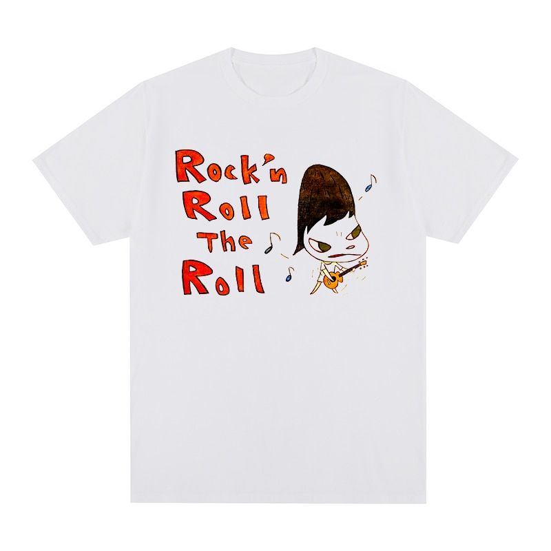 Yoshitomo Nara rock Jnese Anime Cartoon t-shirt Cotton Men T shirt TEE TSHIRT Womens