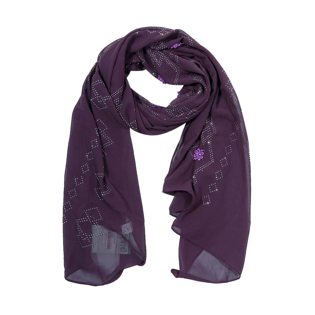 Georgette Stone Set Orna Hijab For Muslim Women