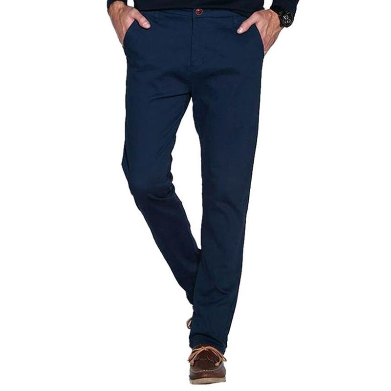 Navy Blue Twill Gabardine Pant for Men