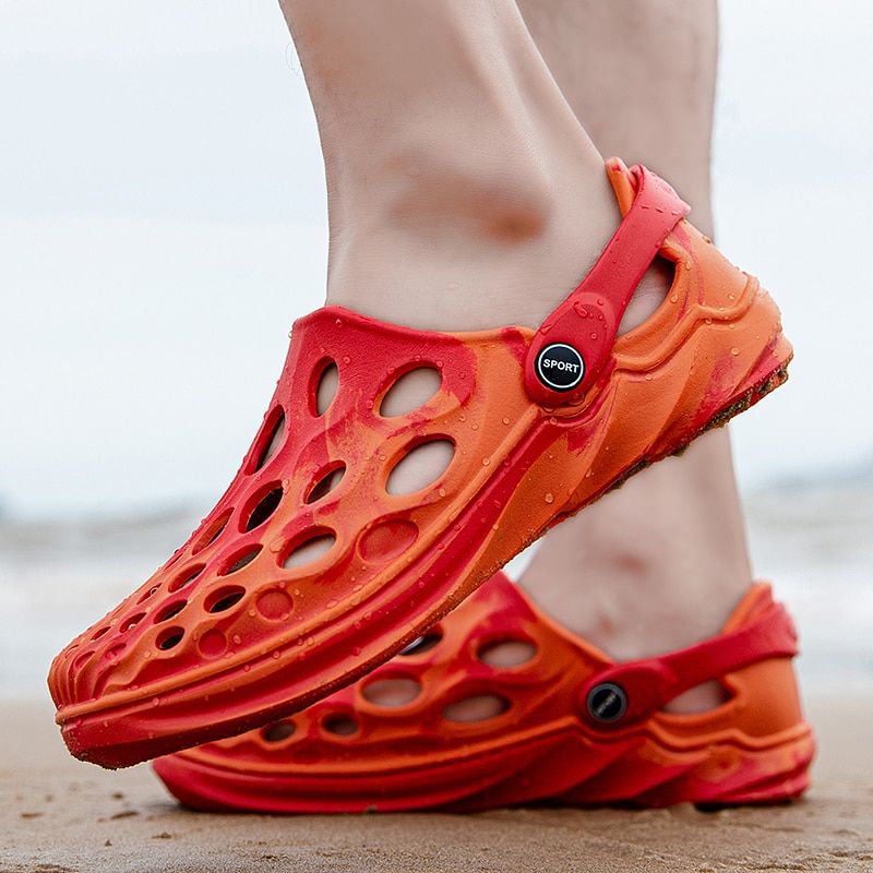 Casual Shoes Men Sandals Summer Breathable Mesh Couple Roman Wading Beach Slippers Foam Runners  Men Swimming Sandals