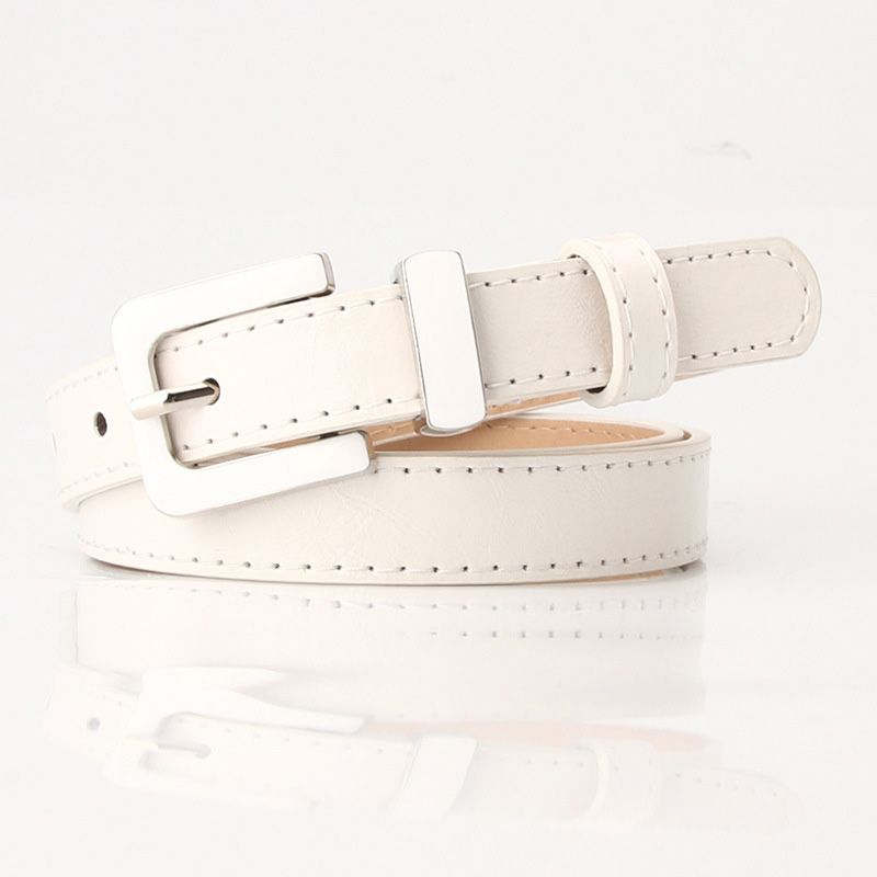 Loldeal 2.0x105cm New Women's Leather Belt Creative Drop Oil Two-Piece Set Buckle Korean Fashion All-Match Clothing Accessories Belt