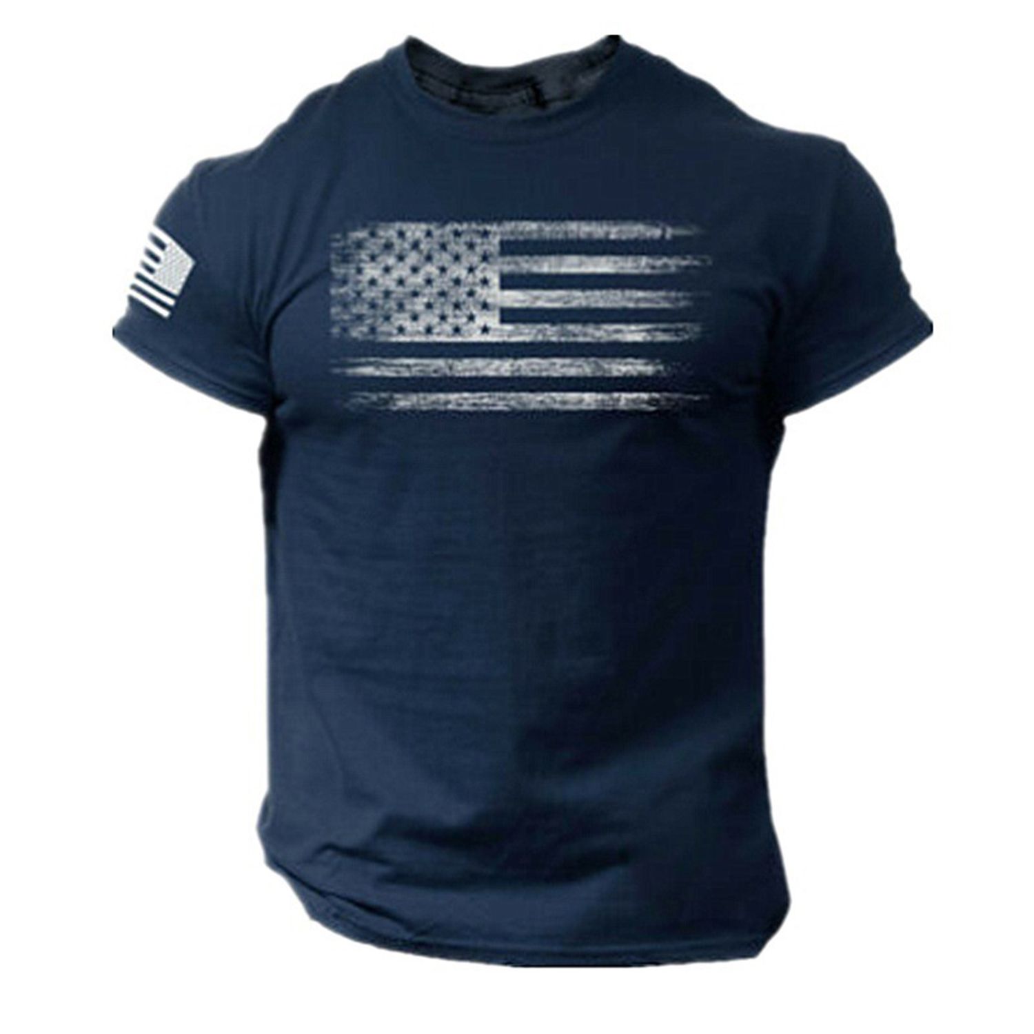 Men Top Short Sleeve Slim-fitting Thin Pullover