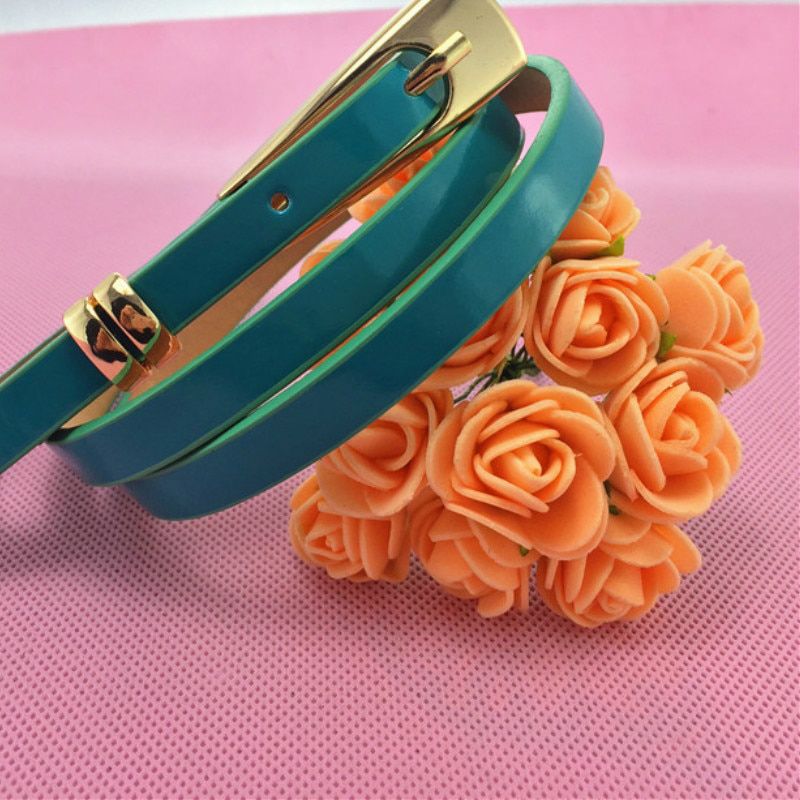 Belts Women Candy Color Trendy All-match Korean Style Fashionable Womens Daily Casual Waist Students Accessories Patent Leather