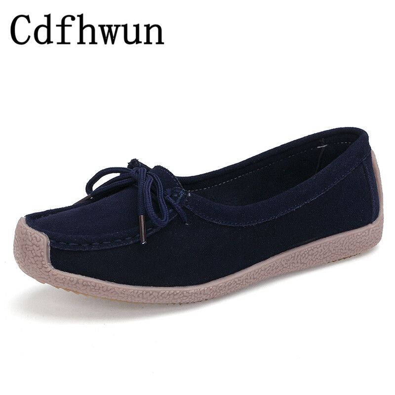 Loafers for Women Fashion Leather Casual Shoes Women Soft Flat Shoes Boat Shoes