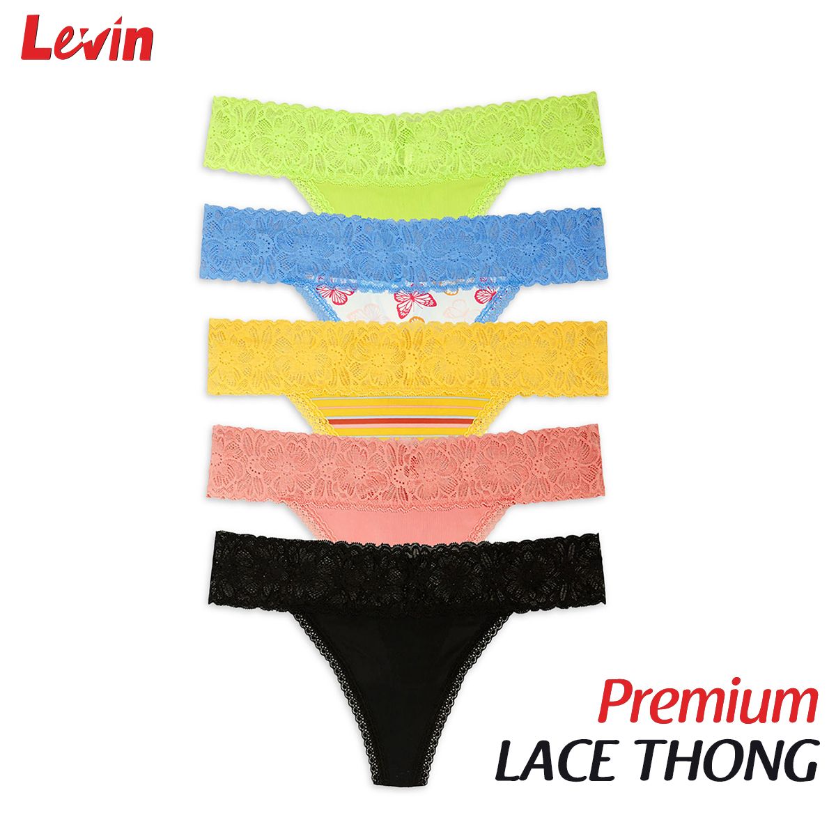 1 Pcs Women's Lightweight and Soft Microfiber briefs Lace waistband Breathable Thong Panties for Ladies