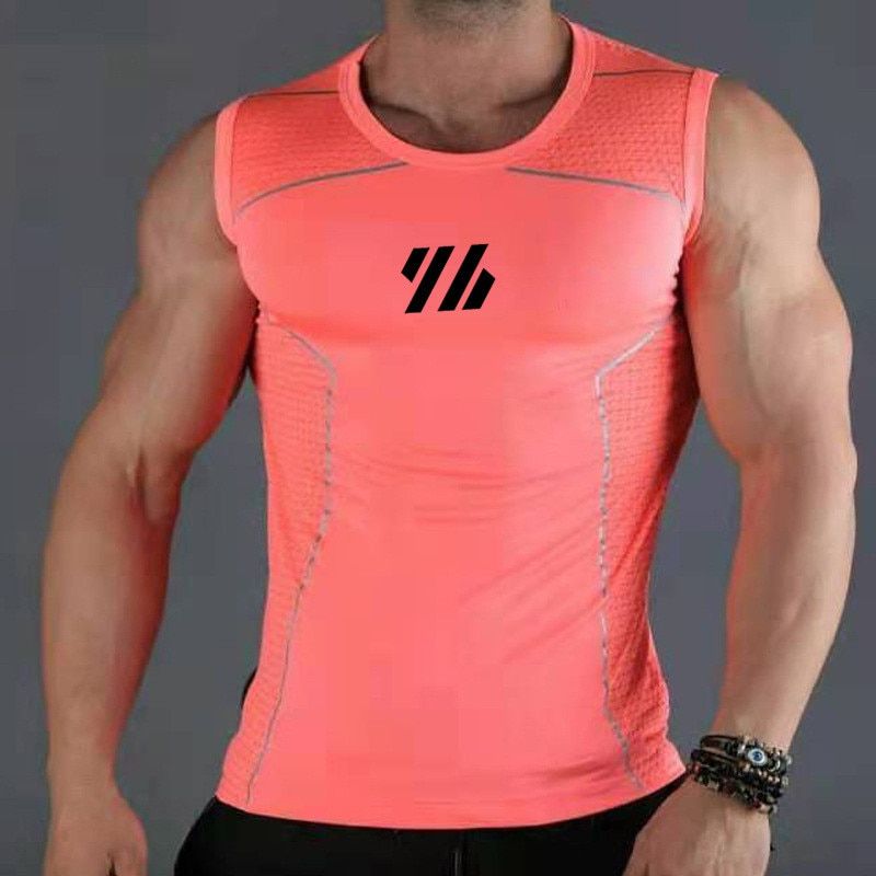 Men Mesh Sleeveless Vest Summer Breathable quick-drying Male Tight Gyms Clothes Bodybuilding Undershirt Fitness TaTops