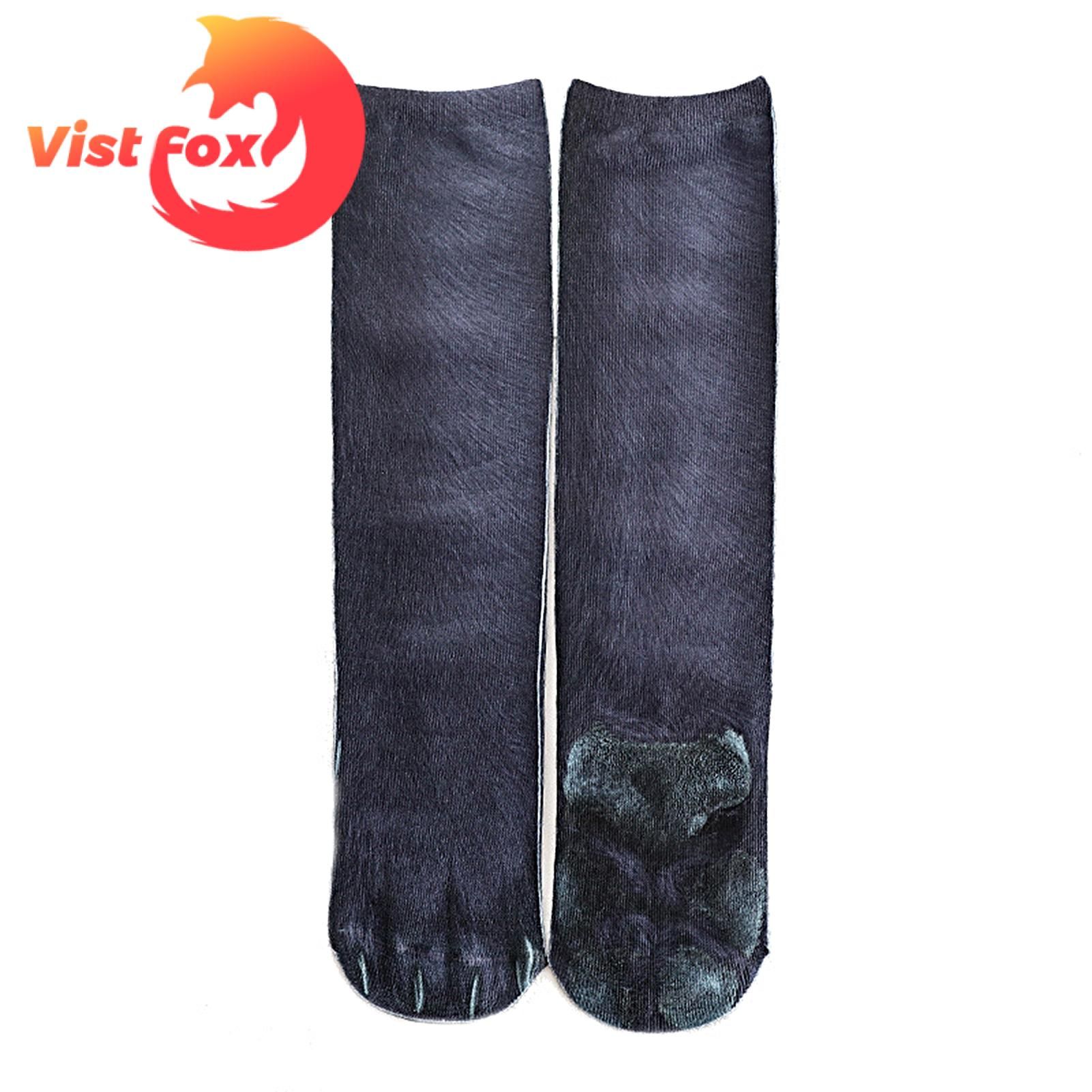 Vist Fox Long Socks Stretchy Crazy Halloween Christmas Simulation Socks