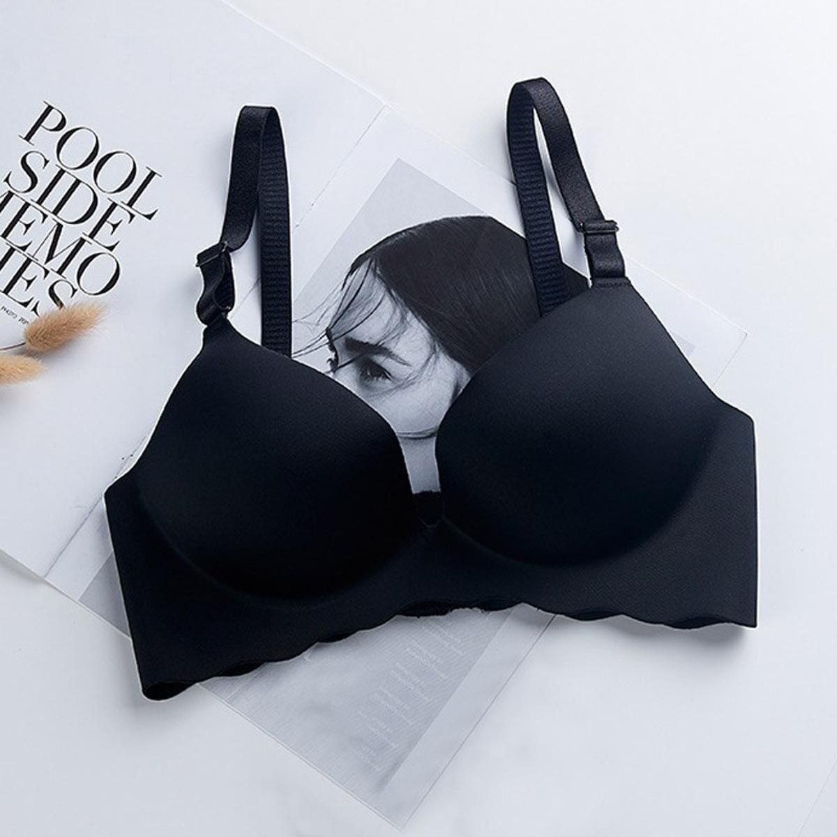 Seamless Bras for Women Push Up Wire Free Adjustable  Bra Straps Bright Summer Lingerie Bras Solid Breathable Underwear