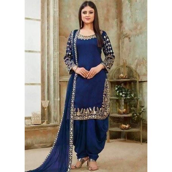 Navy Blue Stylish Three piece For Women